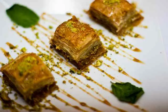 Baklava — pistachio, walnut, honey syrup